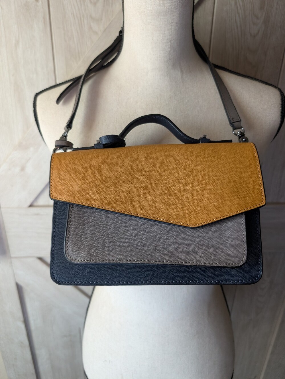 Botkier Cobble Hill Colorblock Leather Crossbody Bag